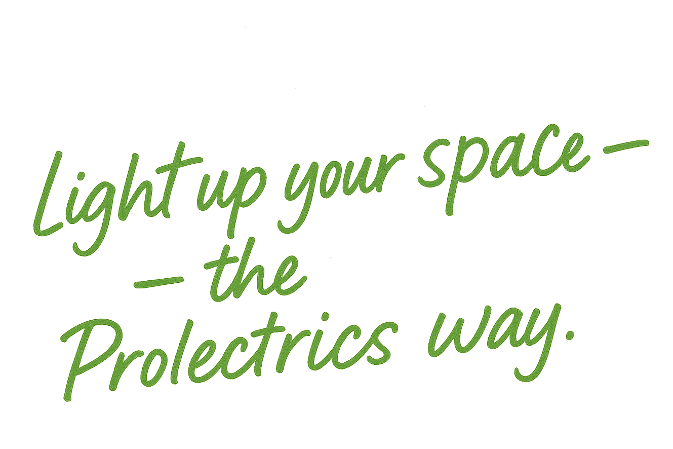 graphic - words Light up your space
